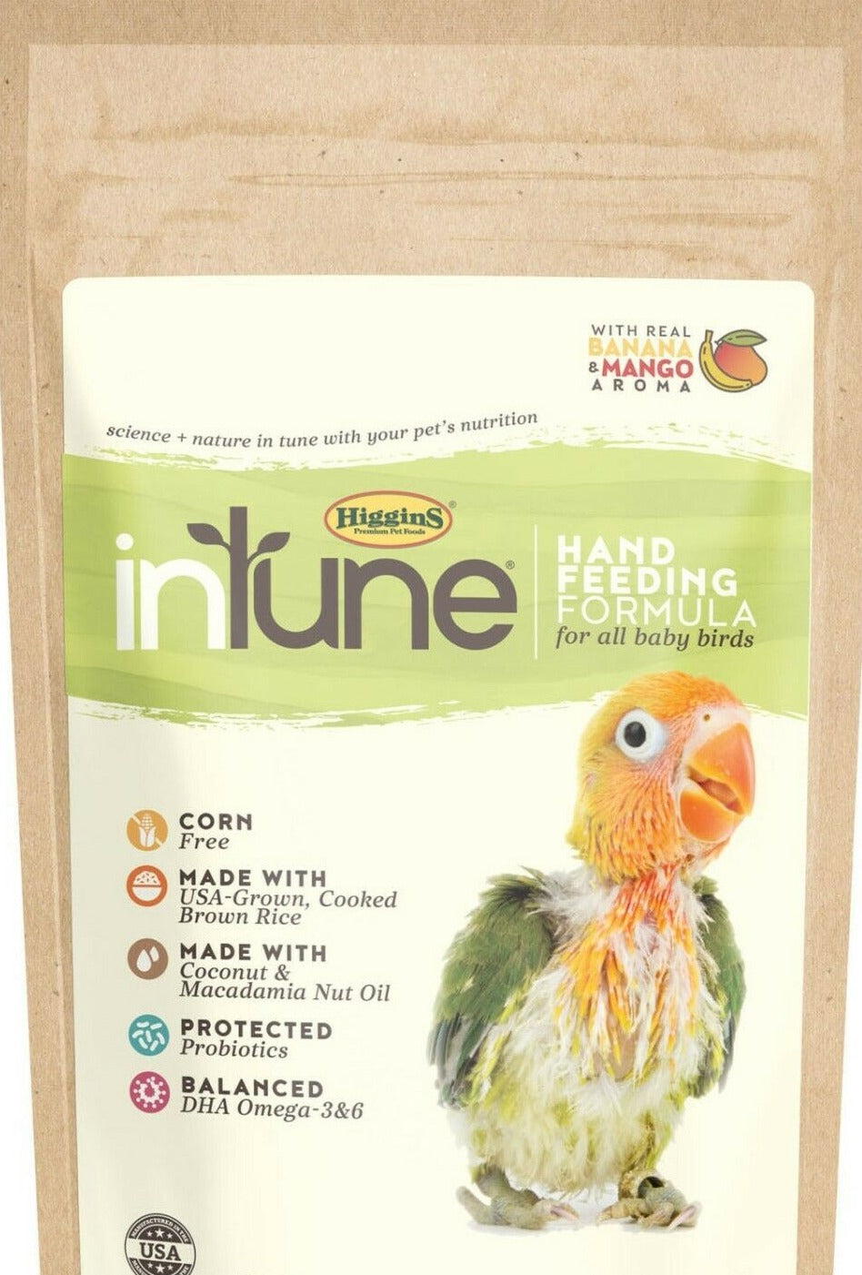 Higgins INTUNE HAND FEEDING infant formula Regular For All Birds 5lb